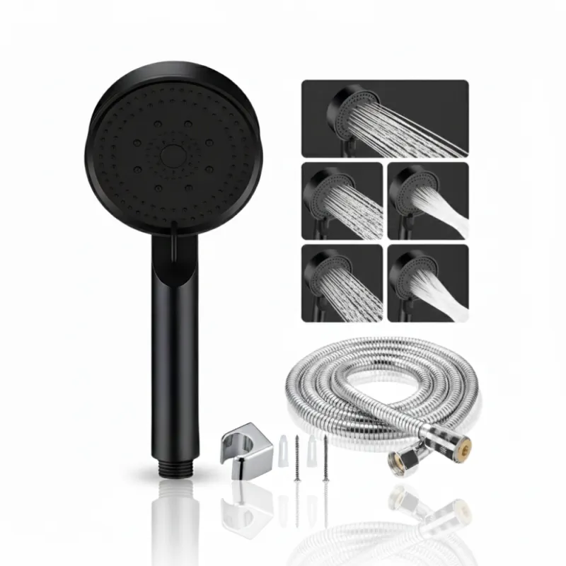 SSBO Paket Shower Kamar Mandi Hitam 1.5 M – Kepala Shower Multifungsi Tekanan Tinggi Anti Bocor