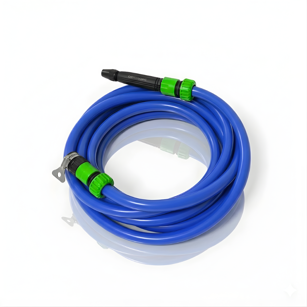 Paket Selang Air Elastis 1,5 mm SSBO ½, ⅝ & ¾ Inch – Nozzle Stick, 2 Konektor & Fitting Lengkap