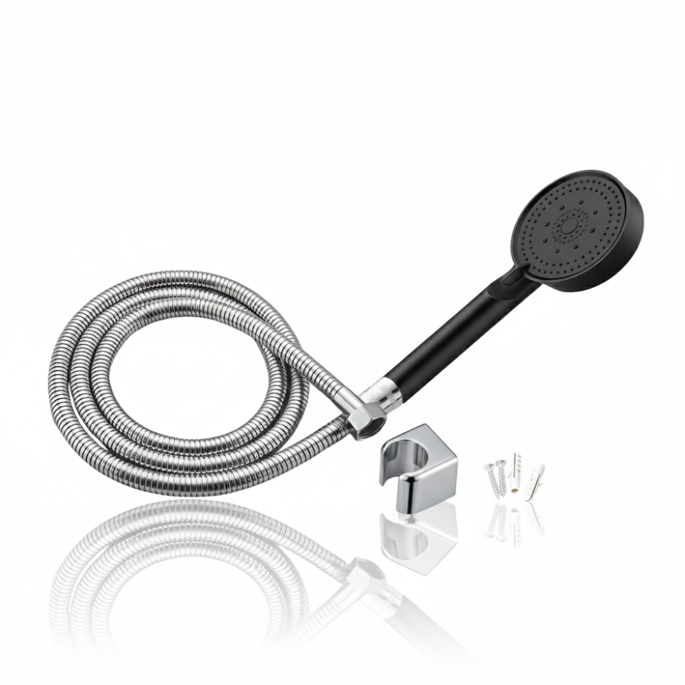 SSBO Paket Shower Kamar Mandi Hitam 1.5 M – Kepala Shower Multifungsi Tekanan Tinggi Anti Bocor