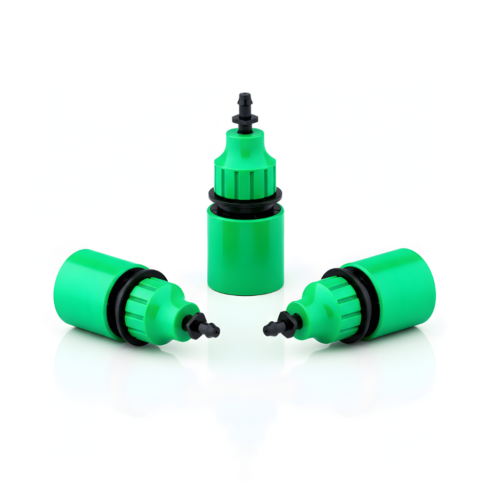 Konektor Selang PE 7 mm Warna Hijau – Konektor Anti Bocor untuk Irigasi Tetes