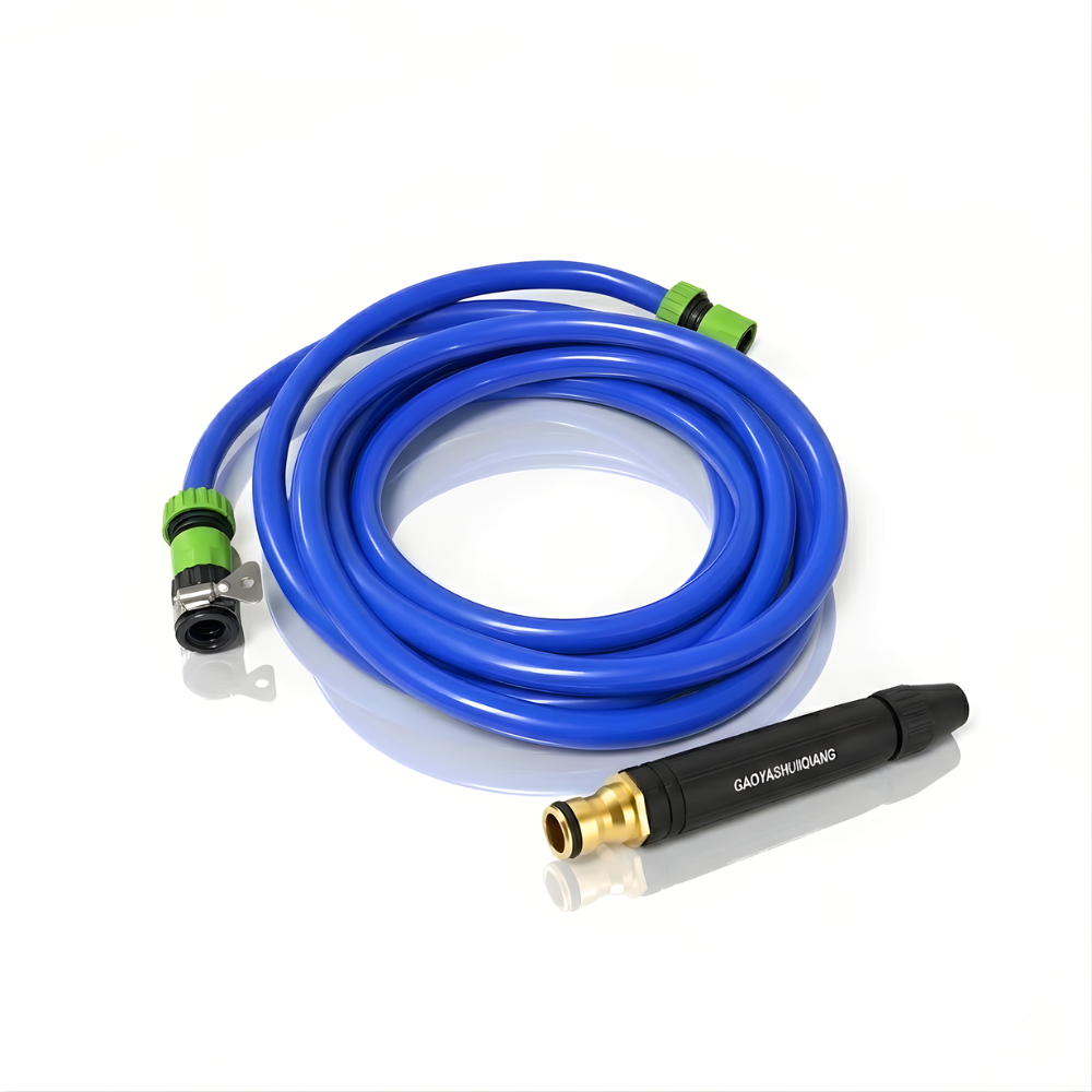 Paket Selang Air Elastis 1,5 mm SSBO ½, ⅝ & ¾ Inch – Nozzle Stick, 2 Konektor & Fitting Lengkap