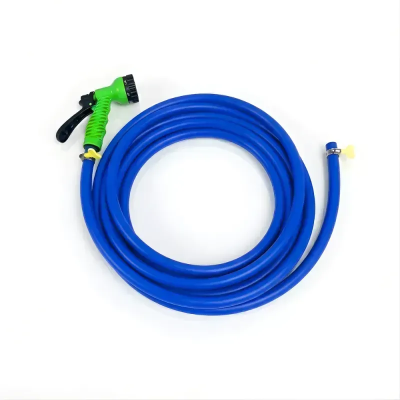 Selang Air Elastis 1 mm SSBO ⅝ & ¾ Inch + Nozzle Semprot 7 Mode + 2 Klem Pengunci Fleksibel, Kuat, Tahan Tekanan & Siap Pakai