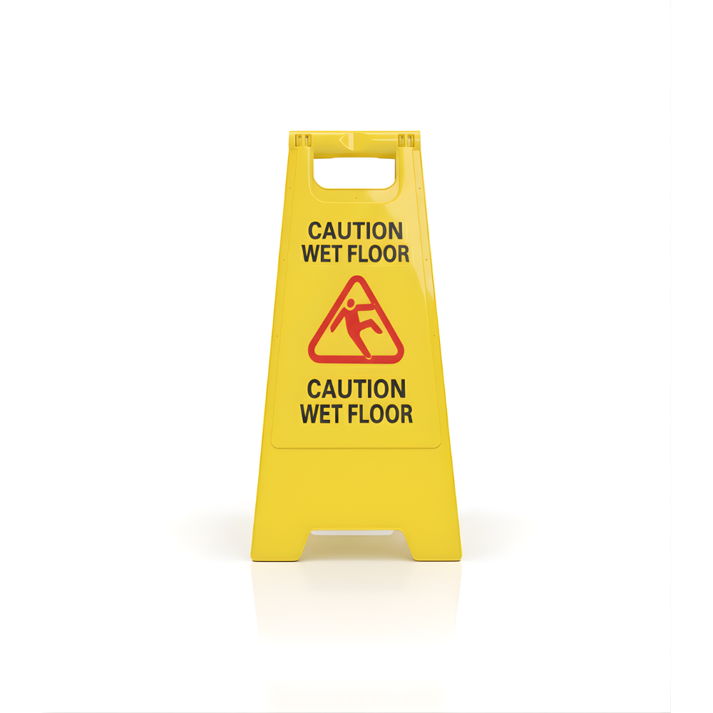 Floor Sign Caution SSBO – Papan Peringatan Lantai Basah & Bahaya, Tinggi 60 cm, Lipat dan Ringan