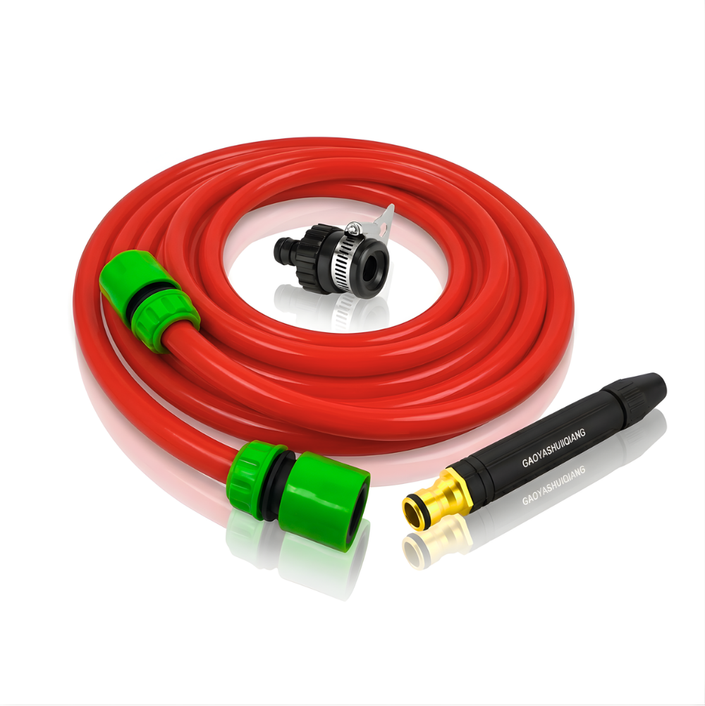 Paket Selang Air Elastis 1mm SSBO ½, ⅝ & ¾ Inch – Nozzle Stick, 2 Konektor & Fitting Lengkap