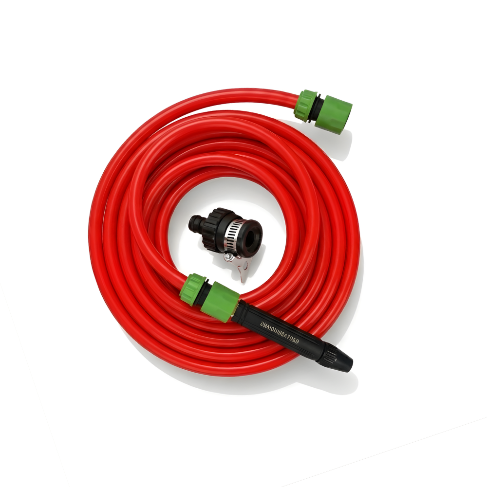 Paket Selang Air Elastis 1mm SSBO ½, ⅝ & ¾ Inch – Nozzle Stick, 2 Konektor & Fitting Lengkap