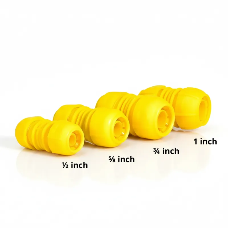 Sambungan Selang Air Warna Kuning SSBO – Coupler Penghubung Selang ke Selang, Anti Bocor, Kuat & Mudah Dipasang