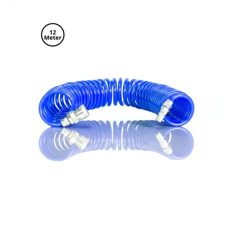 SSBO Selang Spiral Kompresor Angin Biru 12 Meter – Selang Angin Fleksibel, Kuat & Anti Kusut untuk Kompresor