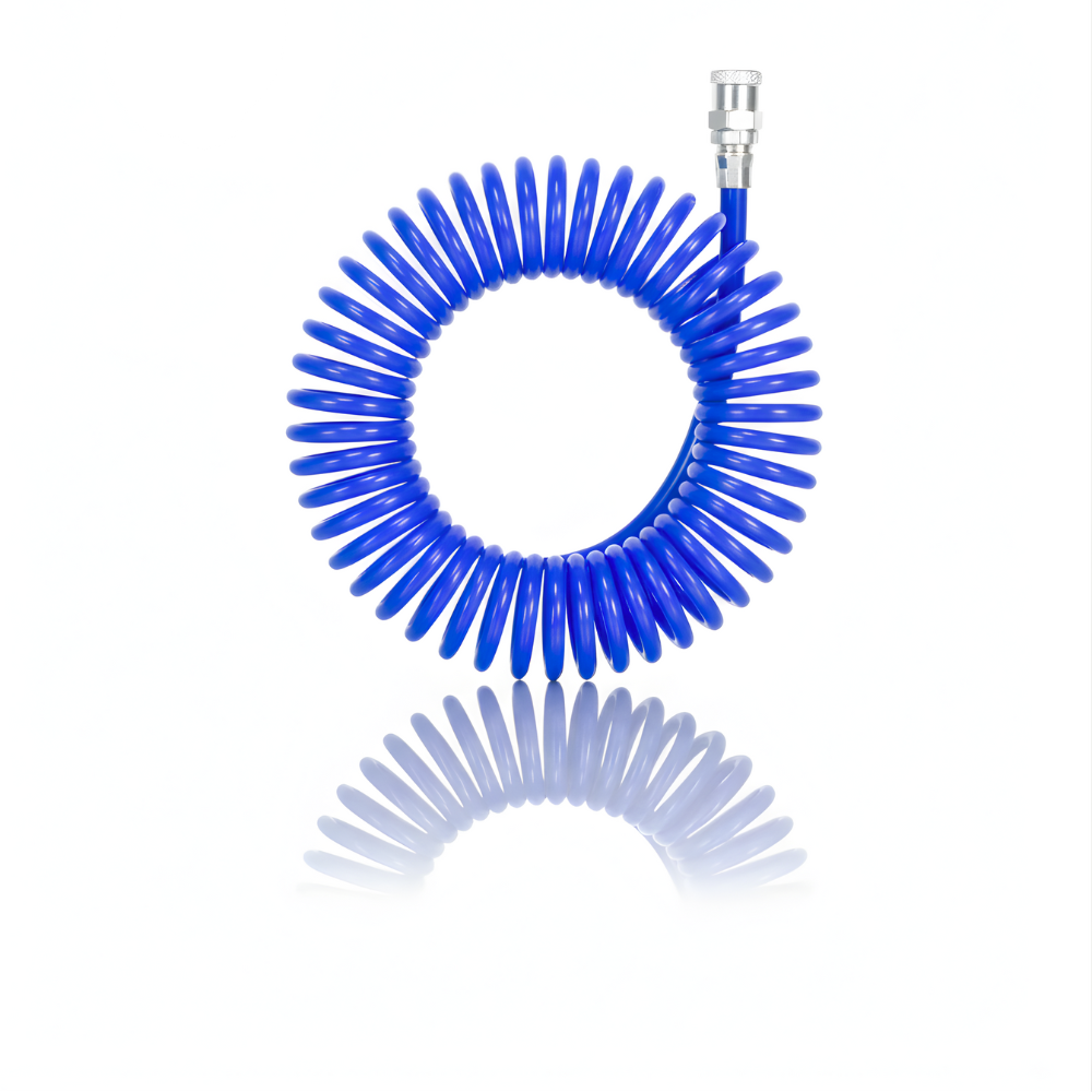 SSBO Selang Spiral Kompresor Angin Biru 12 Meter – Selang Angin Fleksibel, Kuat & Anti Kusut untuk Kompresor