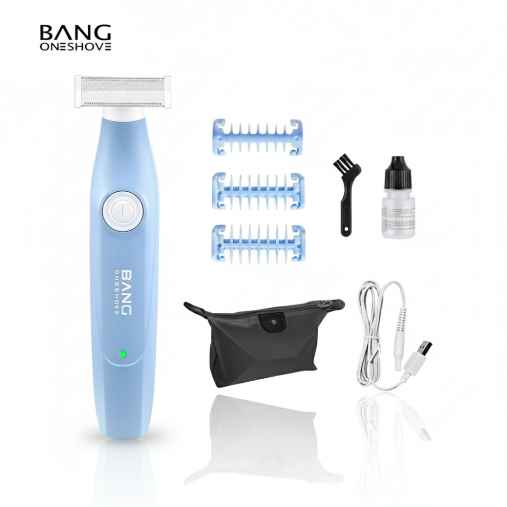 Alat Cukur Elektrik QS-031 Warna Biru – Shaver Waterproof IPX7 dengan Blade Tajam & Pengisian USB Cepat