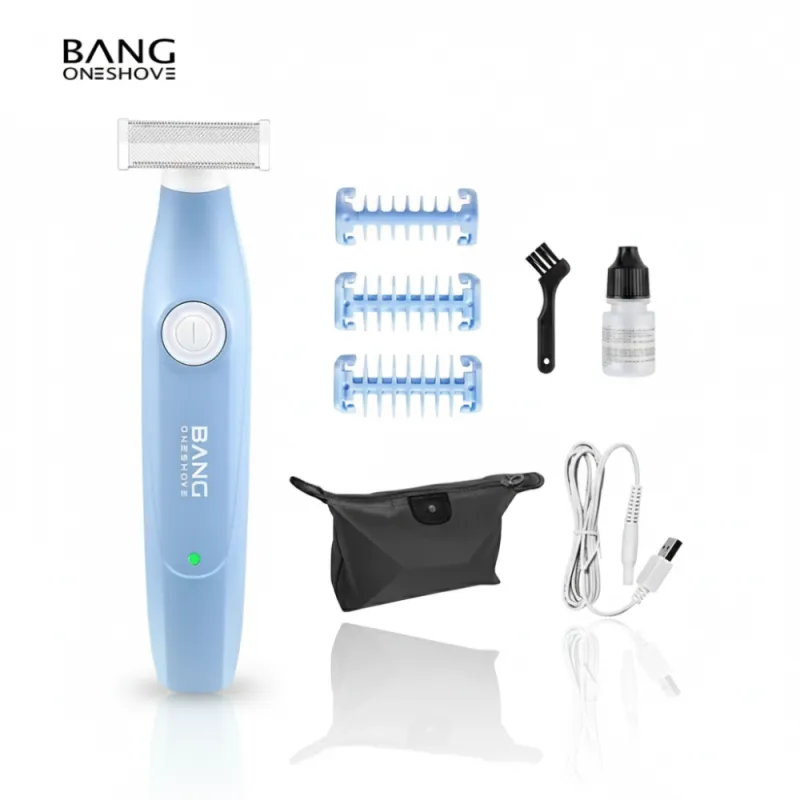 Alat Cukur Elektrik QS-031 Warna Biru – Shaver Waterproof IPX7 dengan Blade Tajam & Pengisian USB Cepat
