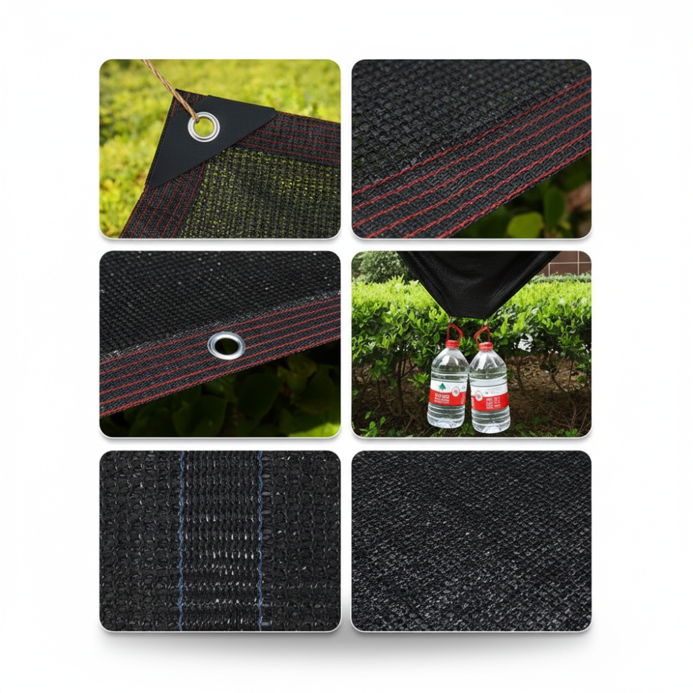 Jaring Paranet Hitam SSBO 85% – Peneduh Tanaman Anti Panas & Tahan Cuaca, Tear-Resistant