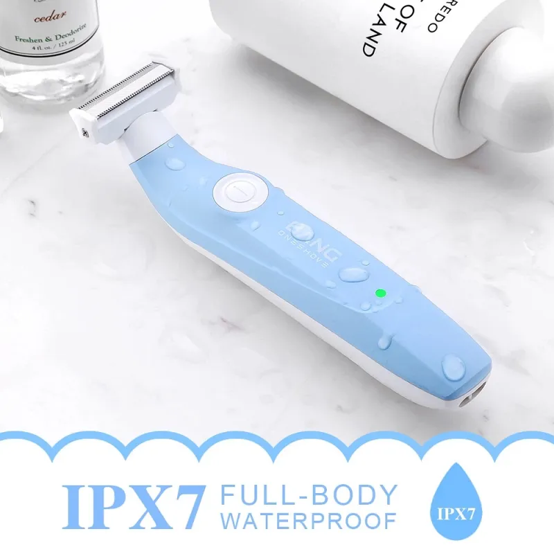 Alat Cukur Elektrik QS-031 Warna Biru – Shaver Waterproof IPX7 dengan Blade Tajam & Pengisian USB Cepat
