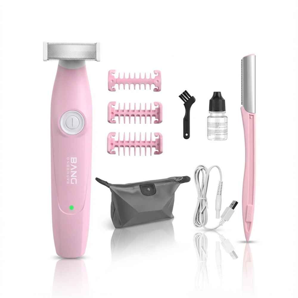 Alat Cukur Elektrik QS-031 Warna Pink – Shaver Waterproof IPX7 dengan Blade Tajam & Pengisian USB Cepat