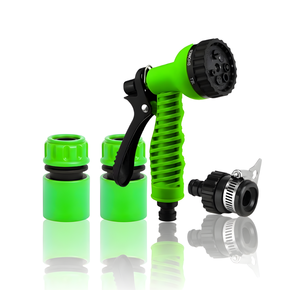 Paket Selang Air Serat Benang Transparan SSBO ½, ⅝ & ¾ Inch – Nozzle 7 Mode, Konektor & Fitting Lengkap, Lentur dan Siap Pakai