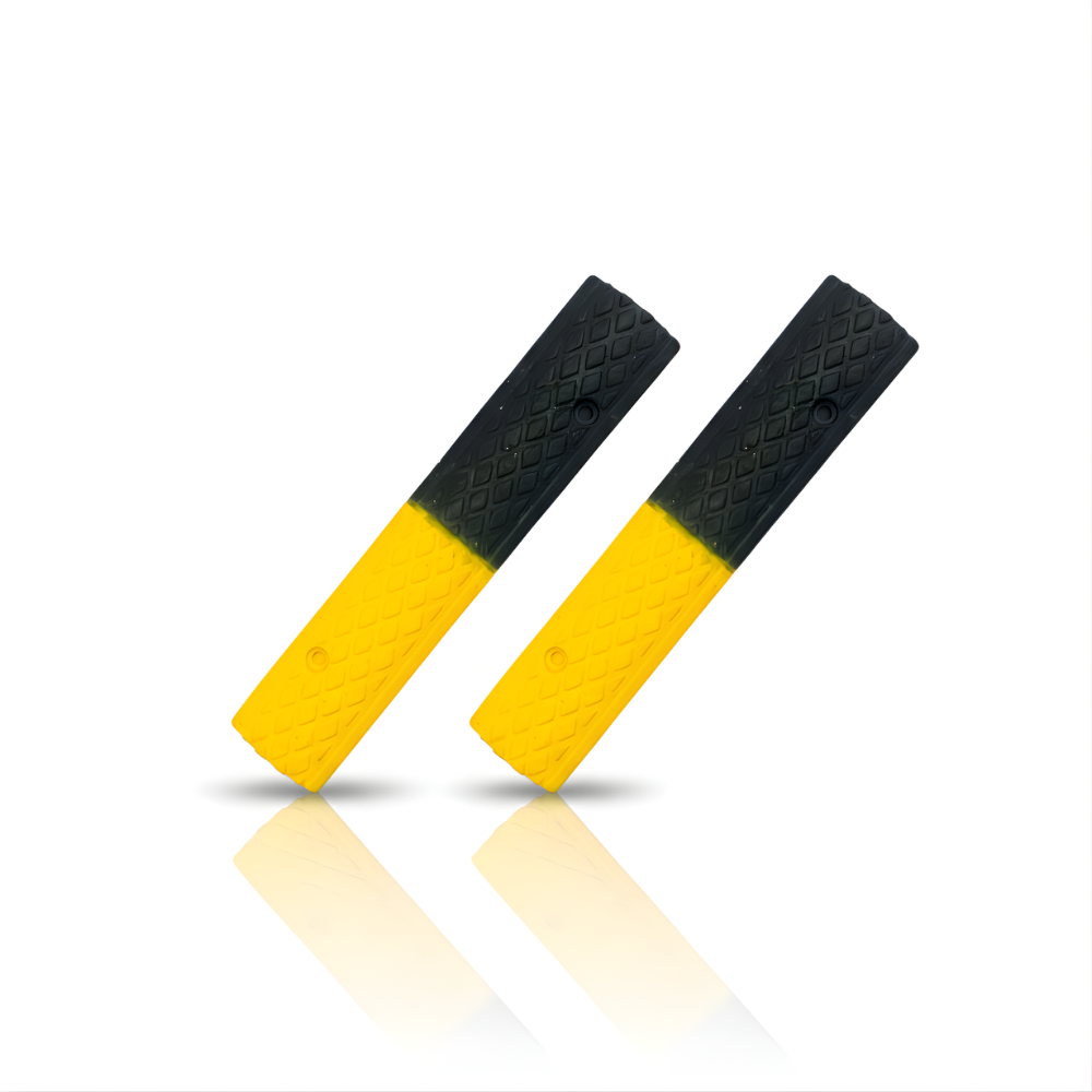 Polisi Tidur SSBO 10×50×2 cm – Rubber Speed Bump Hitam Kuning, Anti Selip & Mudah Dipasang