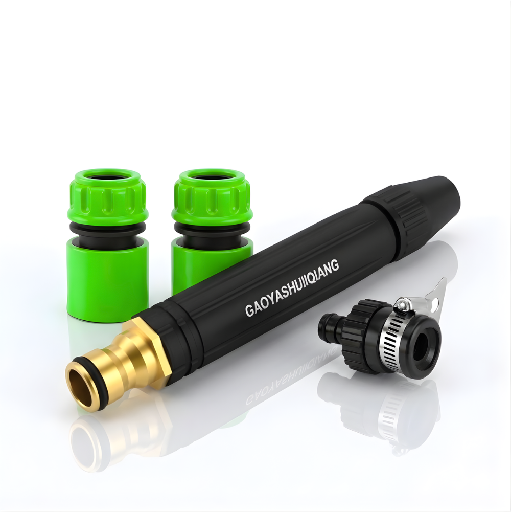 Paket Selang Air Elastis Bening SSBO ½ & ¾ Inch – Nozzle Stick & Aksesoris Lengkap, Siap Pakai untuk Cuci Mobil & Siram Taman