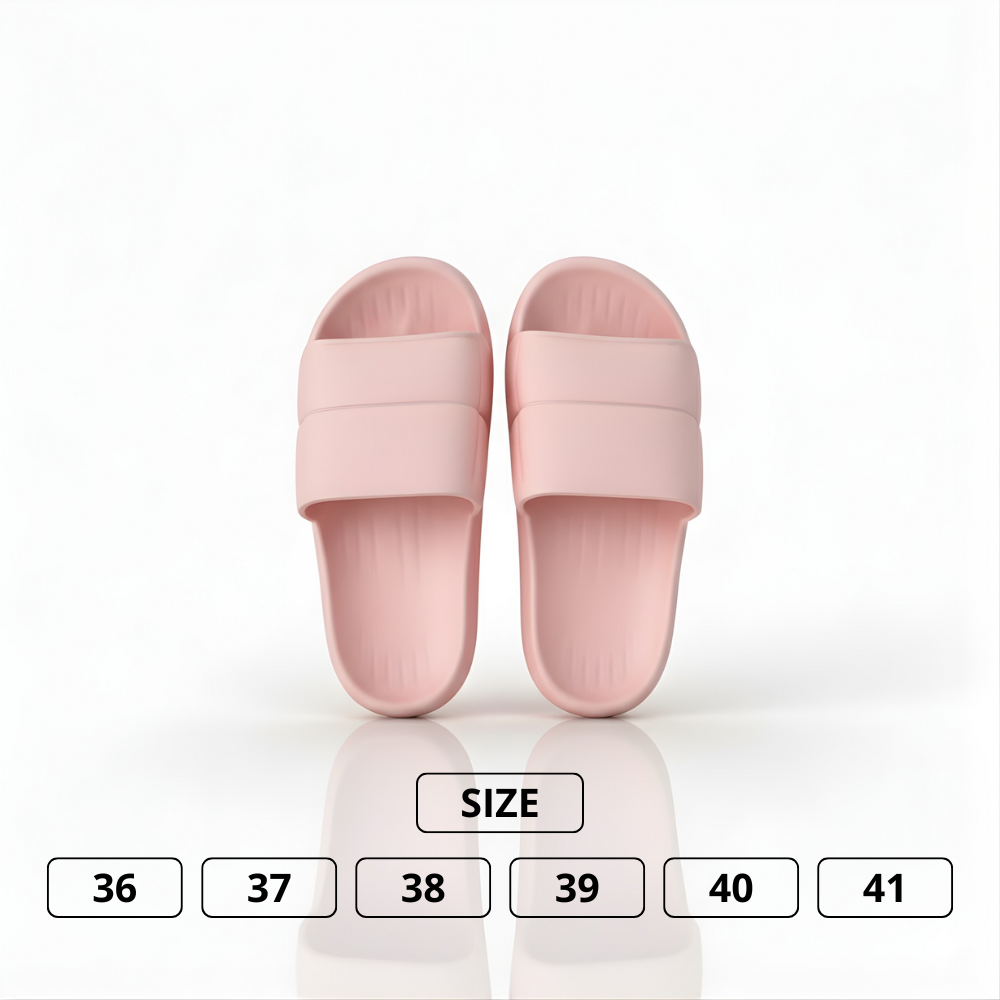 Sandal Slop EVA Unisex Pink – Sandal Rumahan Tebal Polos, Ringan & Nyaman Dipakai Harian