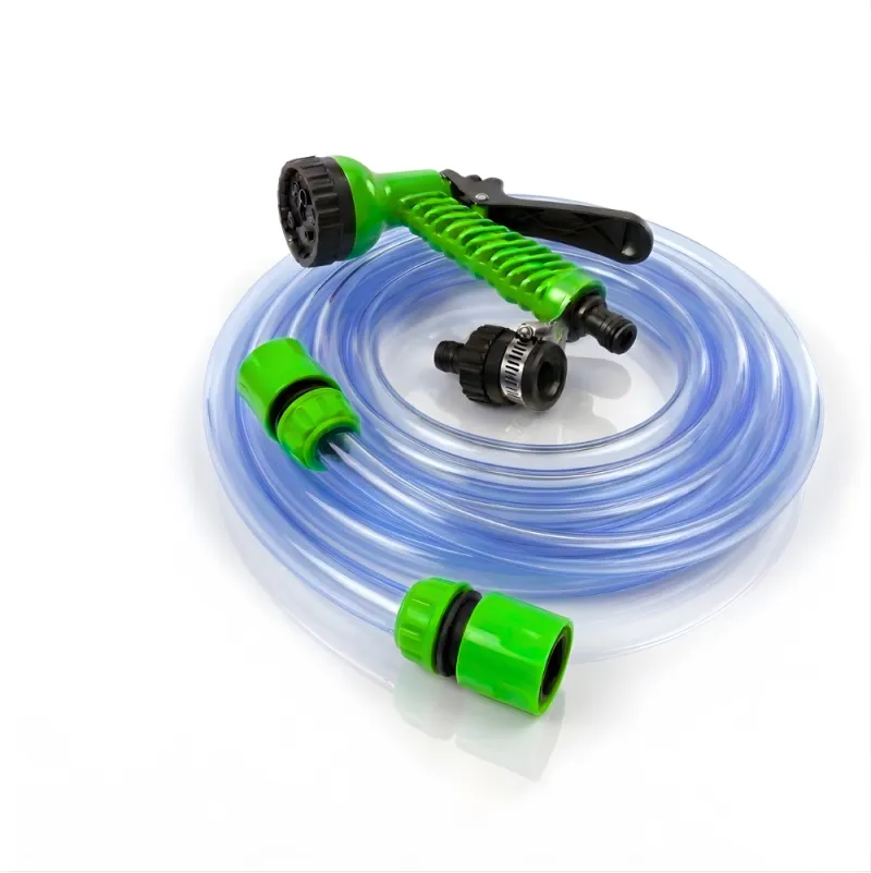SSBO Paket Selang Air Elastis Bening ½ & ¾ Inch – Nozzle 7 Mode, Konektor & Fitting Lengkap, Siap Pakai untuk Taman & Kendaraan