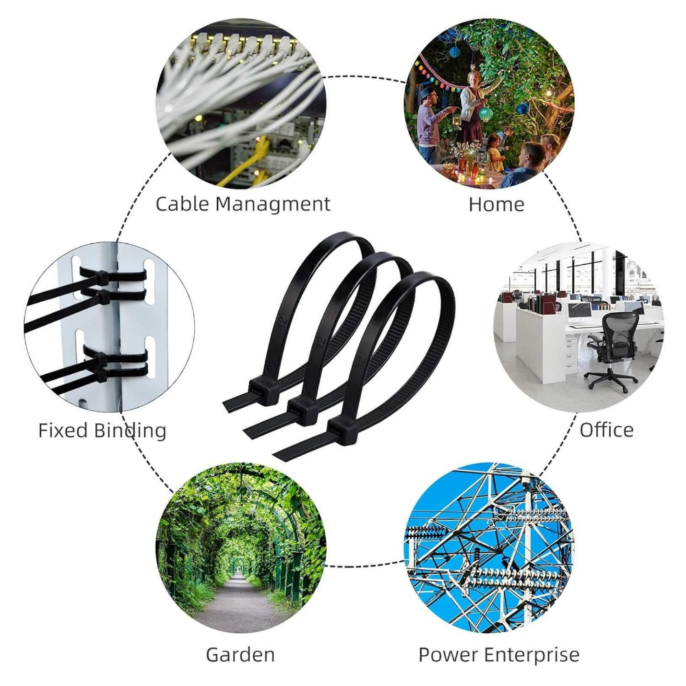 Kabel Ties SSBO – Warna Hitam | Pengikat Serbaguna Kuat, Lentur & Tahan Panas