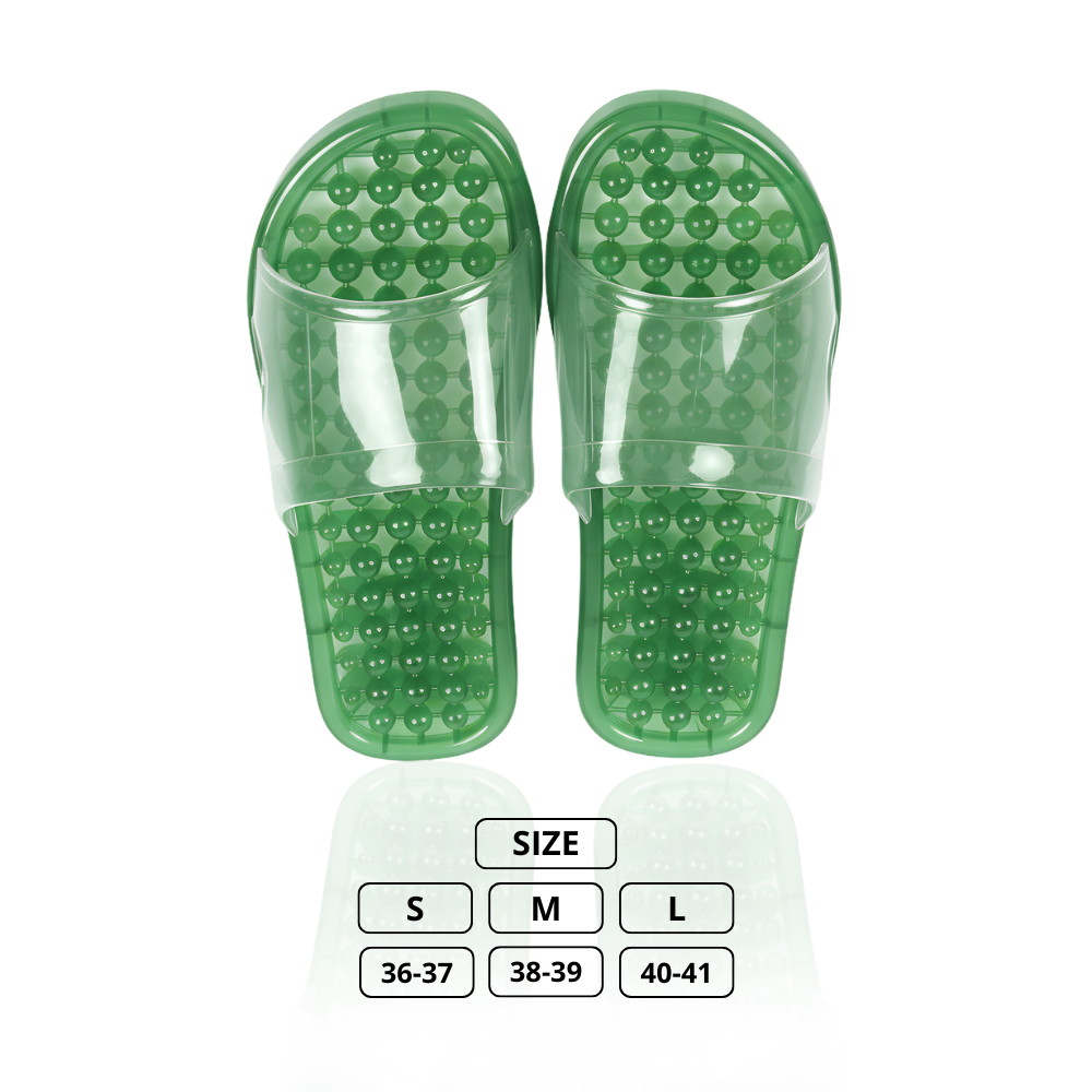 SSBO Sandal Pijat Refleksi Terapi Warna Hijau – Sandal Kesehatan Elegan, Anti Selip & Nyaman Dipakai Harian
