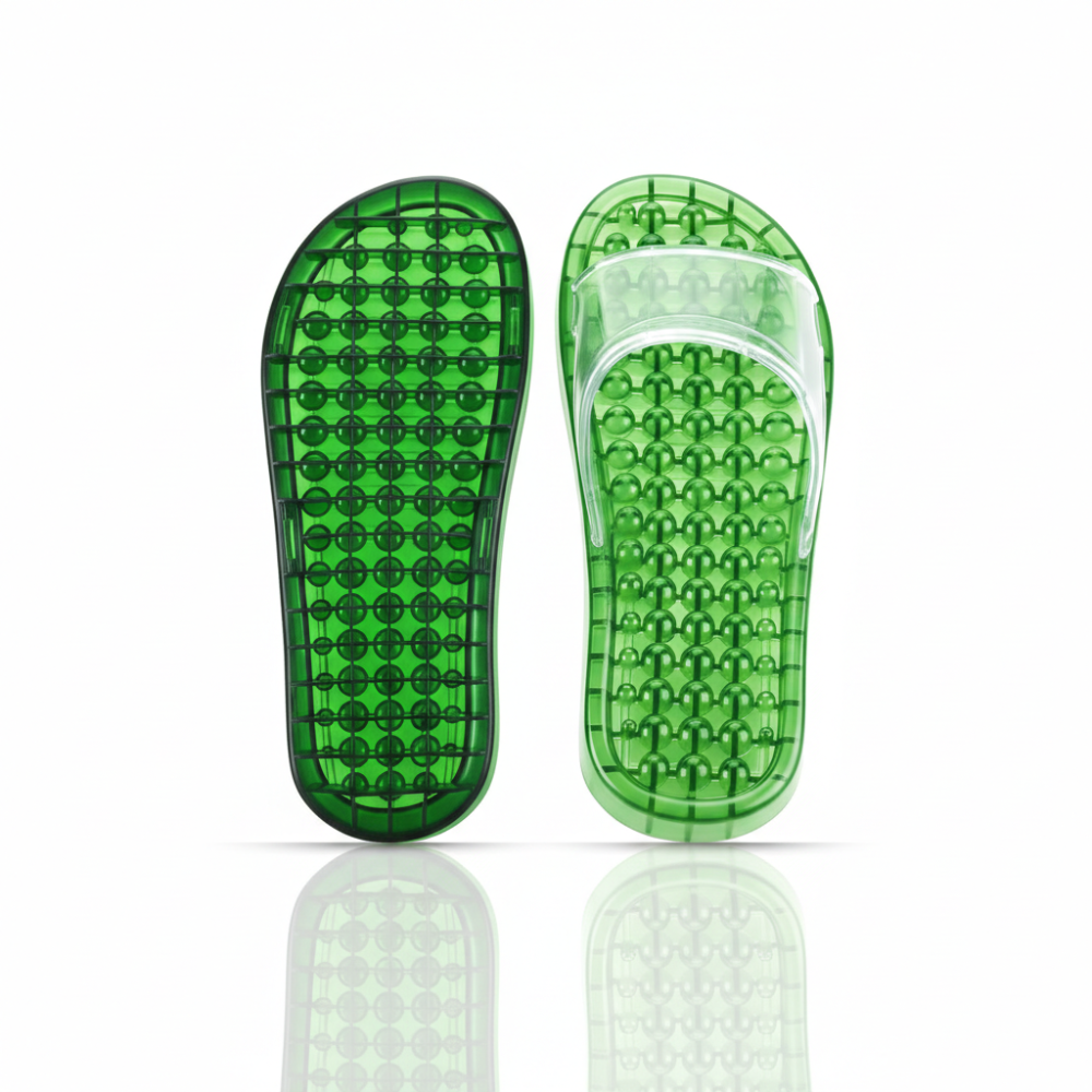 SSBO Sandal Pijat Refleksi Terapi Warna Hijau – Sandal Kesehatan Elegan, Anti Selip & Nyaman Dipakai Harian