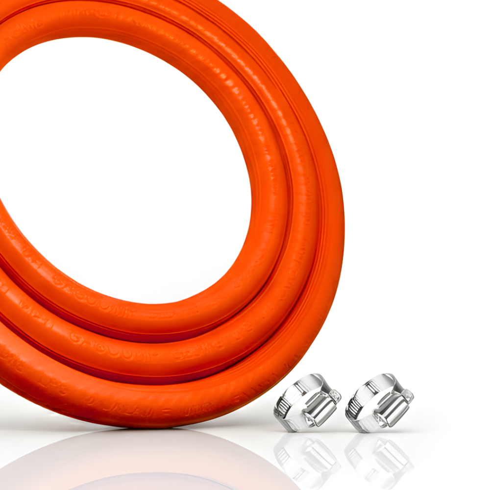 SSBO Paket Selang Gas Warna Orange 2 Lapis & 3 Lapis Panjang 1.8 Meter – Dengan Ring Pemasangan